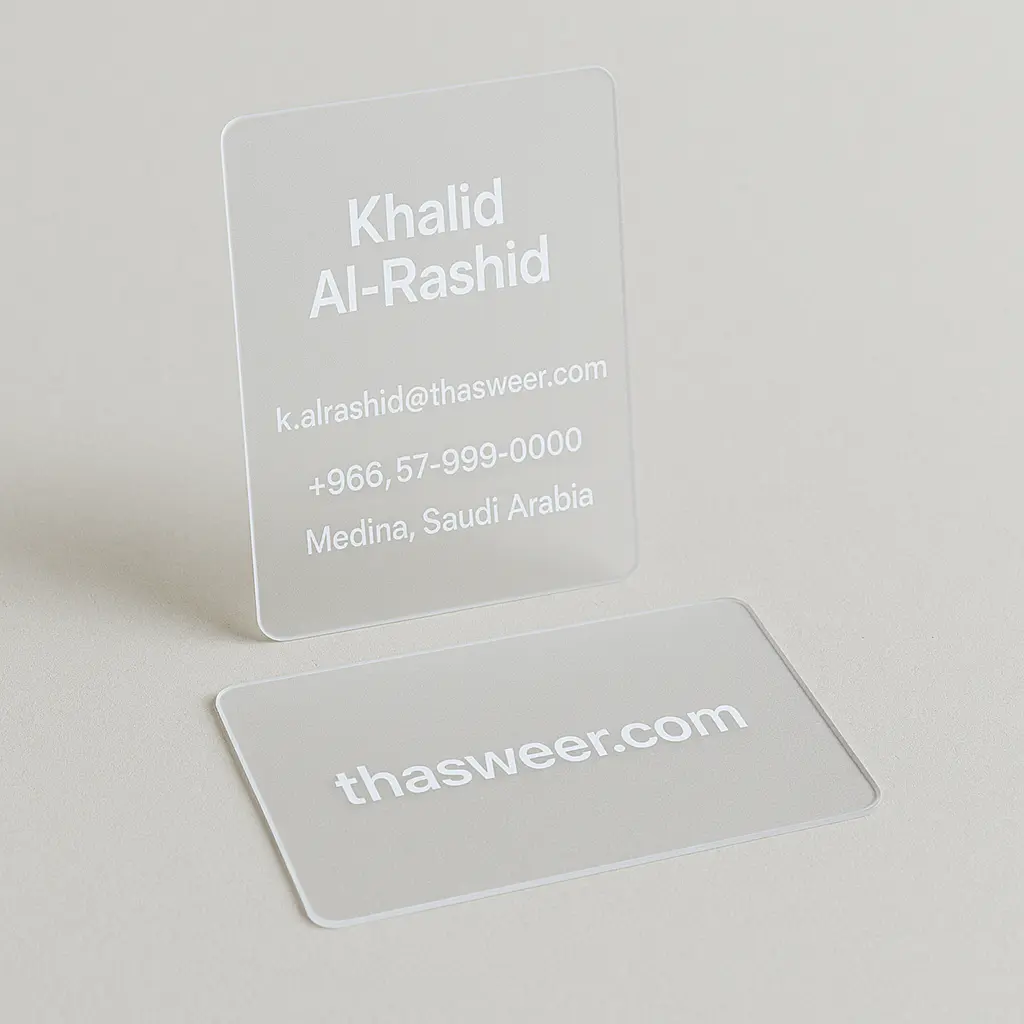 Transparent Business Cards