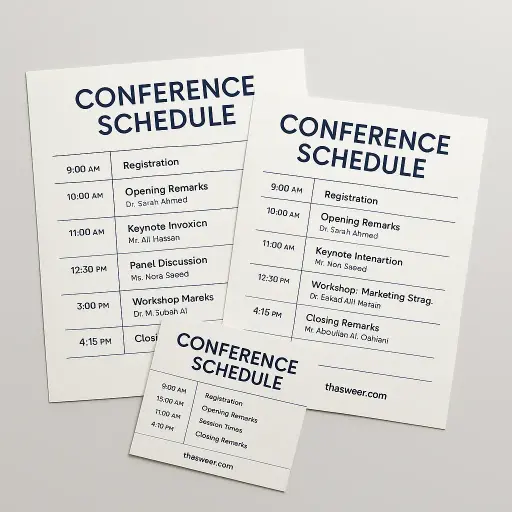 Conference Schedule Posters